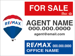 18" x 24" RE/MAX Custom For Sale Sign