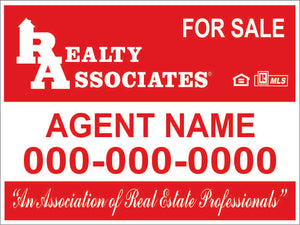 Realty Associates Custom For Sale Sign