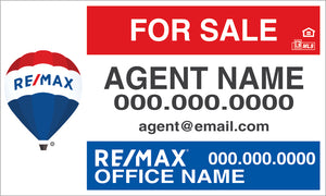 18" x 30" RE/MAX Custom For Sale Sign