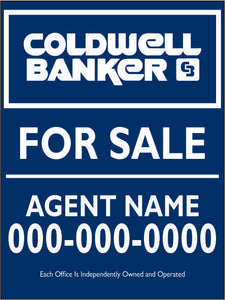 Coldwell Banker Custom For Sale Sign