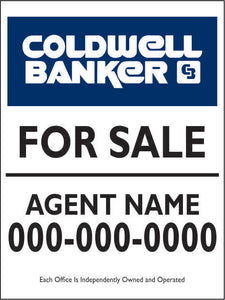 Coldwell Banker Custom For Sale Sign