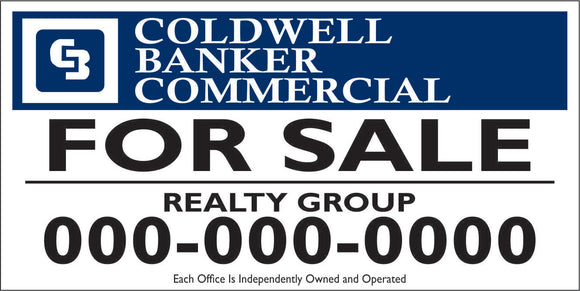 Coldwell Banker 4x8 Commercial Sign, Single-Sided