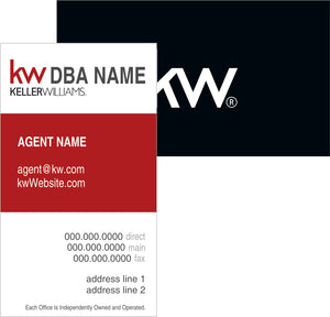 KW Vertical Front Business Cards