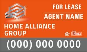 18" x 30" Home Alliance Custom For Lease Sign