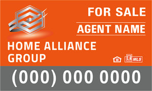 18" x 30" Home Alliance Custom For Sale Sign