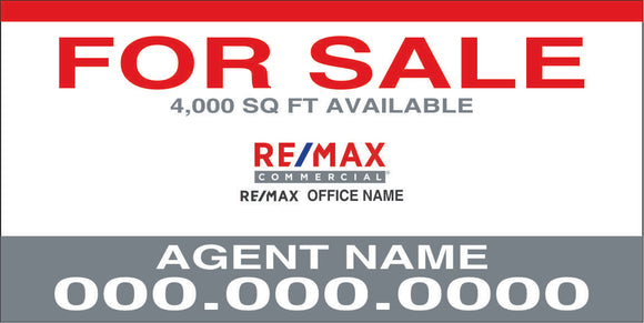 RE/MAX 4x8 Commercial Sign, Double-Sided